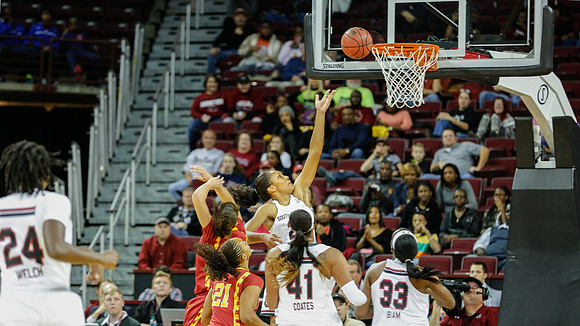 A'ja Wilson's first score as a SC Gamecock  11/15/2014 vs Southe