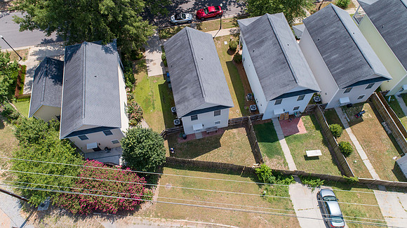 Fenced yard with extra rear parking