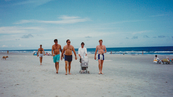 Walking Chris at the beach