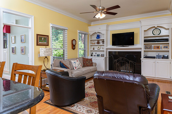 Den with Fireplace
